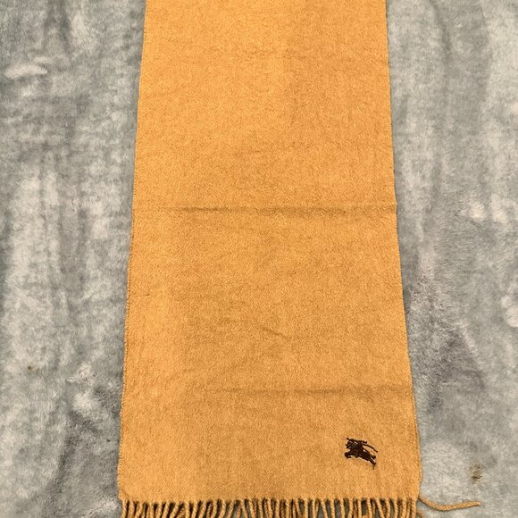 Burberrys Tan Cashmere Scarf - Picture 2 of 2
